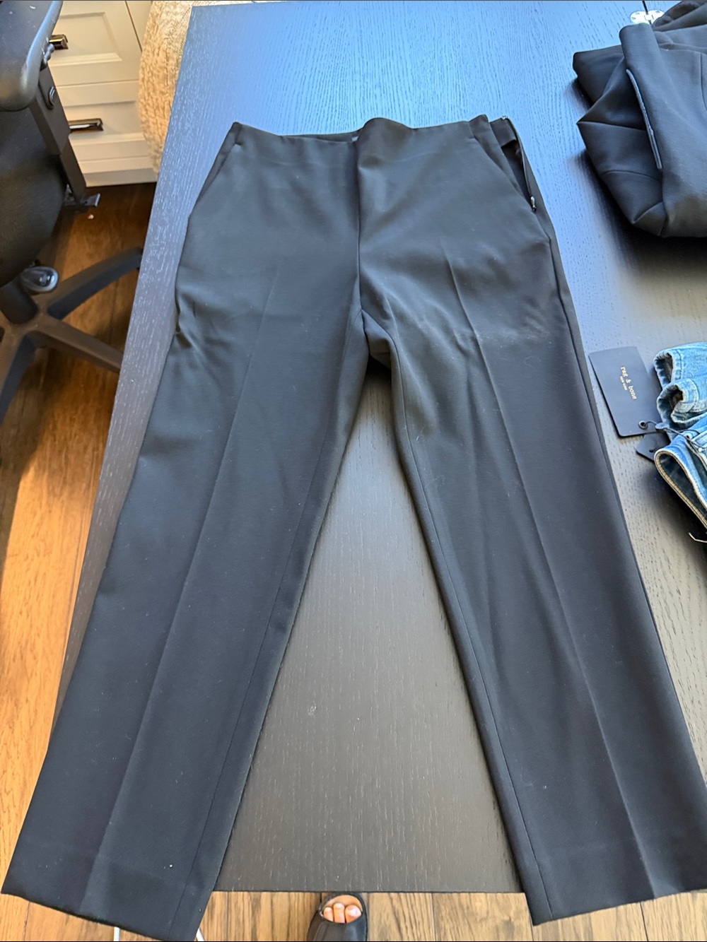 Ann Taylor Black Straight-Leg Dress Pants